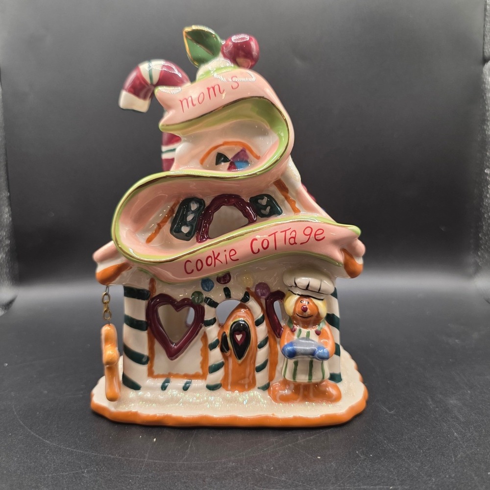 Blue Sky Heather Goldminc Mom's Cookie Cottage Candle House 2009 Gingerbread